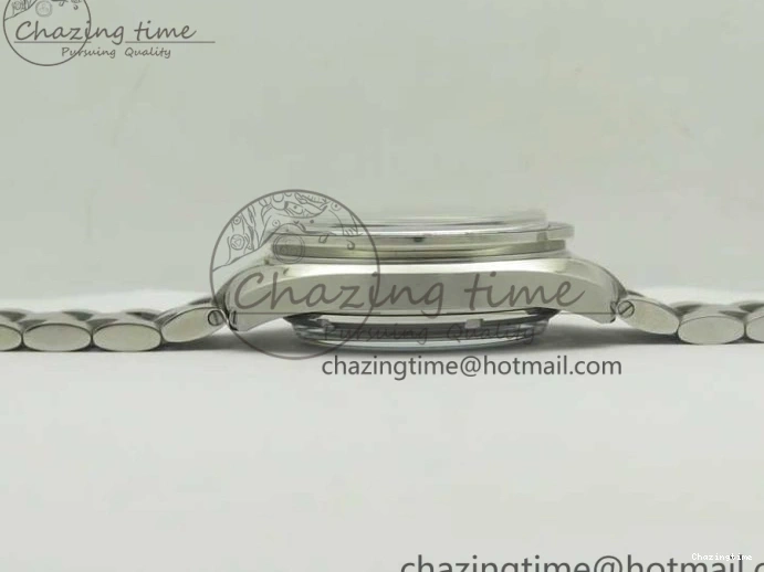 0203 UrbanChic Speedmaster Moonwatch OMF 1:1 Best Edition White Dial Black Hand on SS Bracelet A 8045